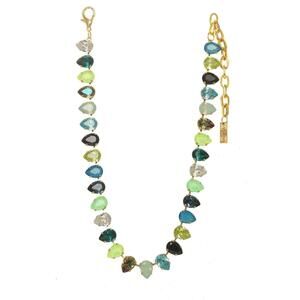 NEW TOVA women's mini avani necklace in blue/green